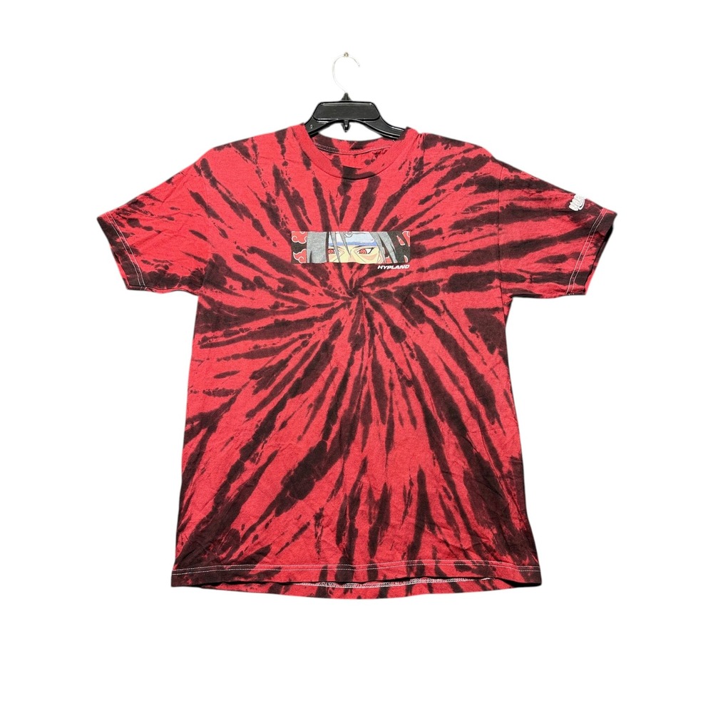 Hypland Naruto T-Shirt Men Large Red Excellent Itachi Tie Dye Graphic
